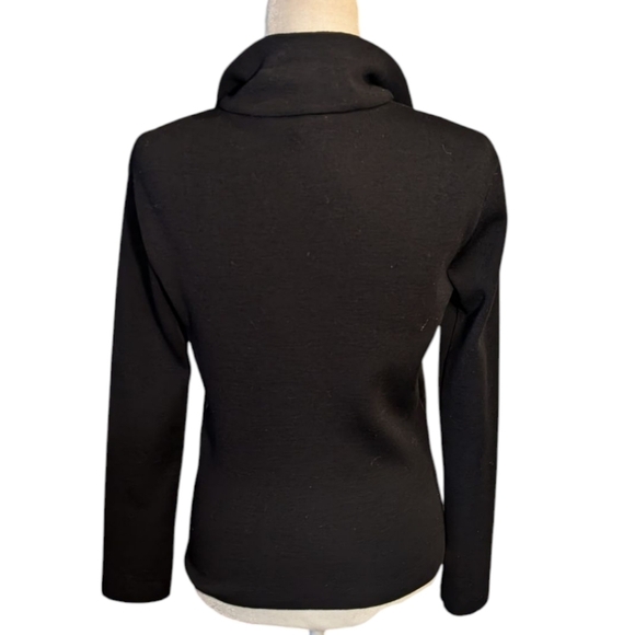 Barbara Bui Designer Black Buttery lamb Leather/ Wool Jacket Tailored Fit Sz S - Picture 3 of 9